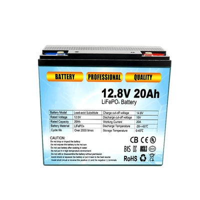 12V 20Ah Lithium Storage Battery Pack IP65 Water Dust Resistance