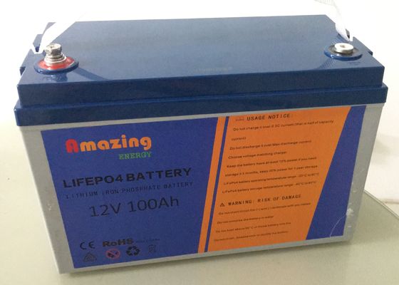 MSDS 1280Wh Lithium Iron Phosphate Battery 12V 100Ah 3000 Cycles