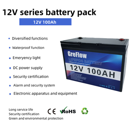 12v 100ah Lithium Iron Lifepo4 Battery Smart BMS Bluetooth APP Monitor